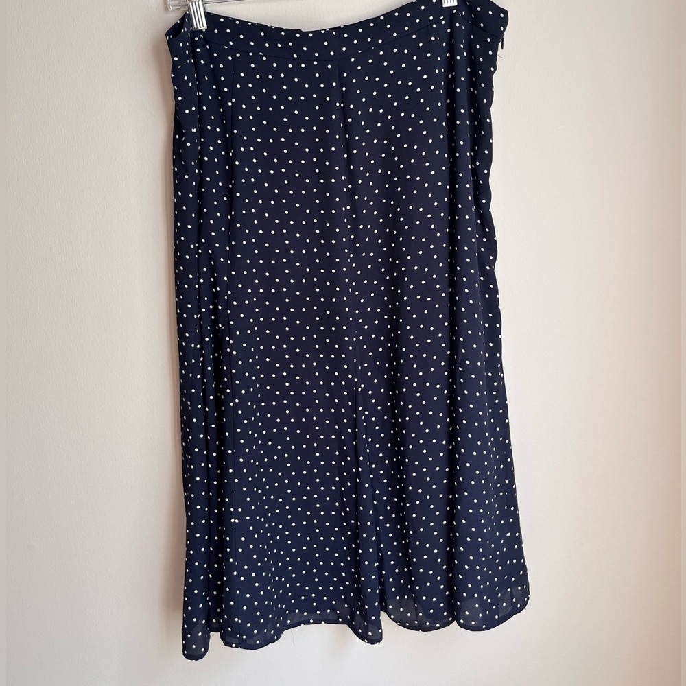 Loft Polka Dot Midi Skirt